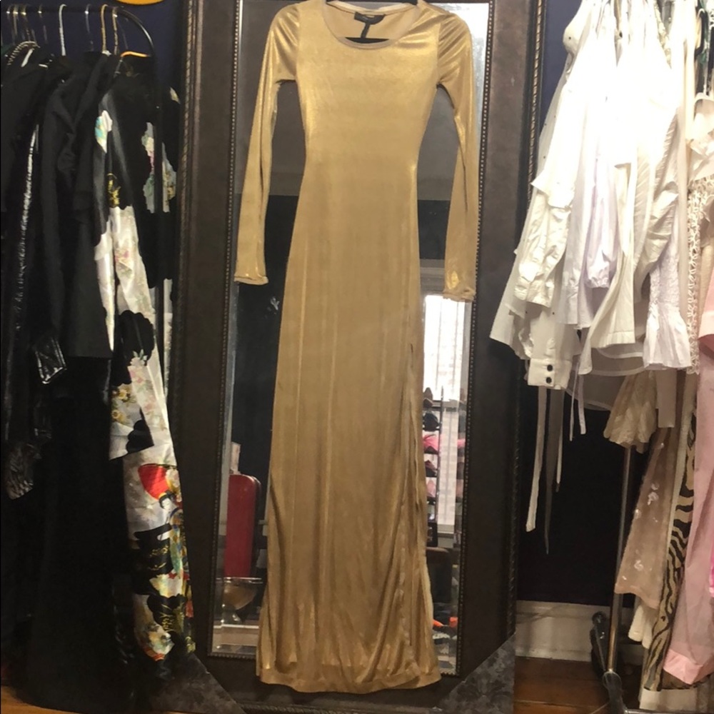 BCBG GOLD LEUMA DRESS .xxs